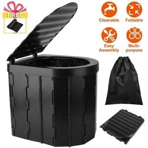 Foldable Emergency Toilet Portable Porta Potty for Car Travel Camping